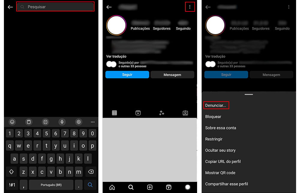 Como denunciar uma conta do Instagram 1