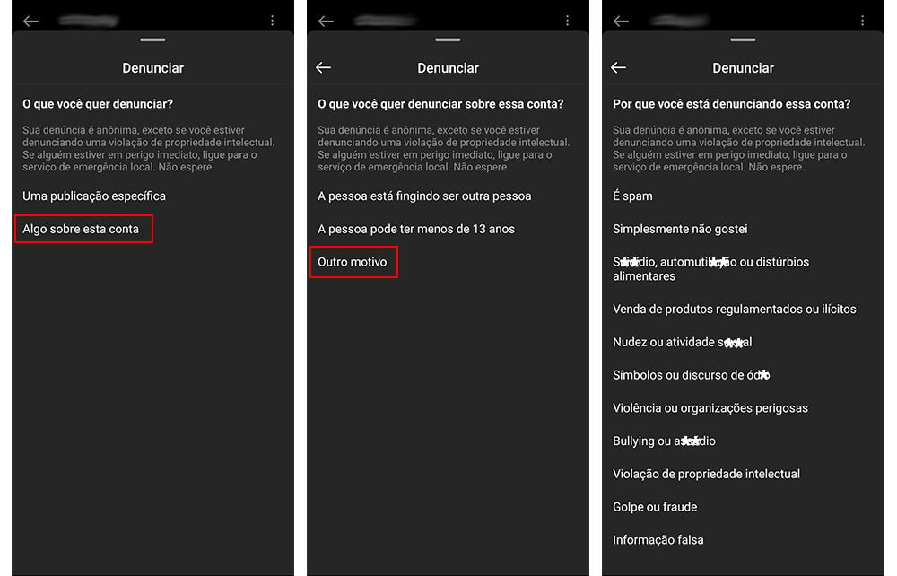 Como denunciar uma conta do Instagram 2