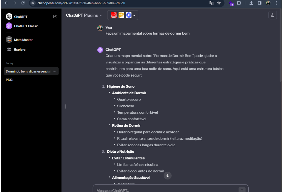 Mapa mental no ChatGPT