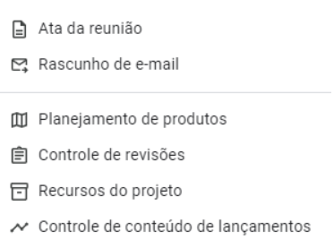 Criar blocos de construção no Google Docs