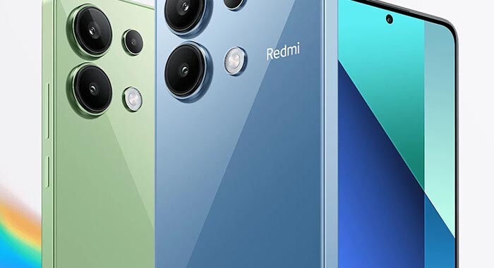 Visual frontal e traseiro do Xiaomi Redmi Note 13