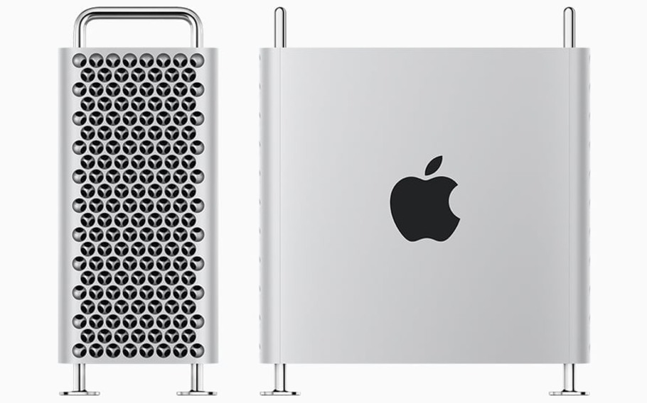 Frente e lateral do Apple Mac Pro