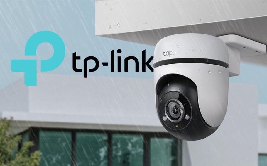 Câmera Tapo C500 com logo da TP-Link