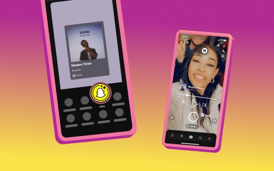 Spotify e Snapchat nova lente