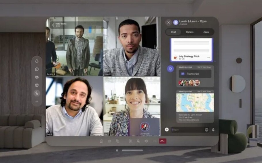 Apple Vision Pro terá Teams da Microsoft