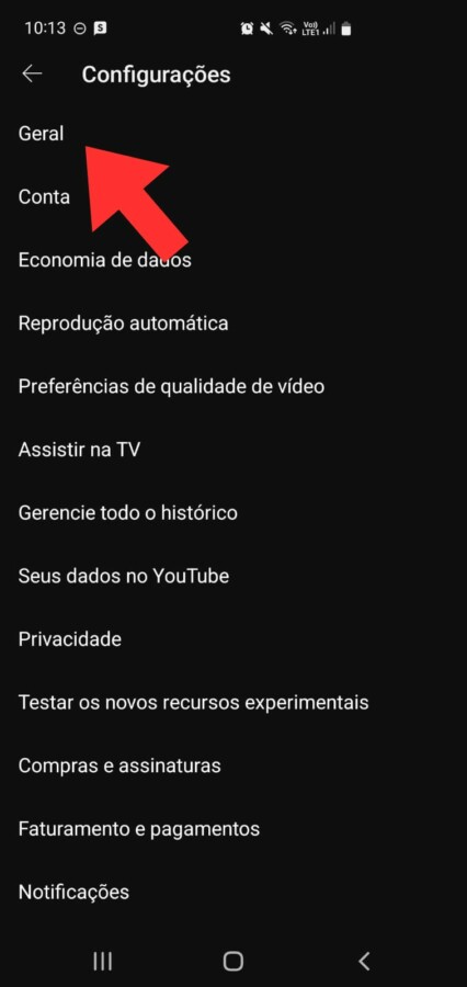 Modo Ambiente YouTube