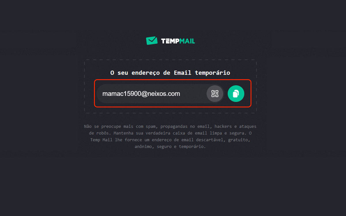 e-mail temporário do do temp mail