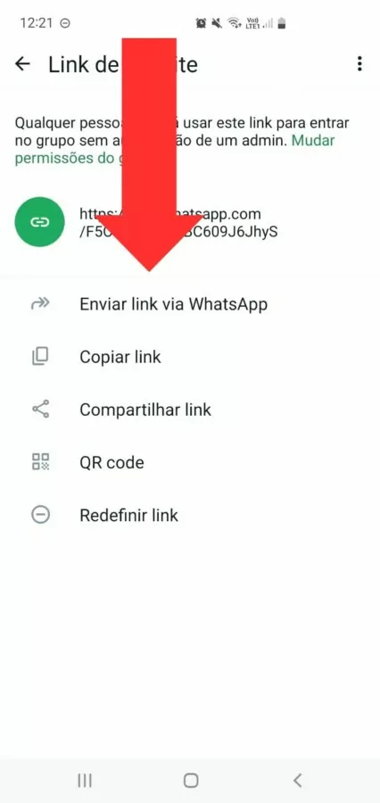compartilhar link WhatsApp grupo