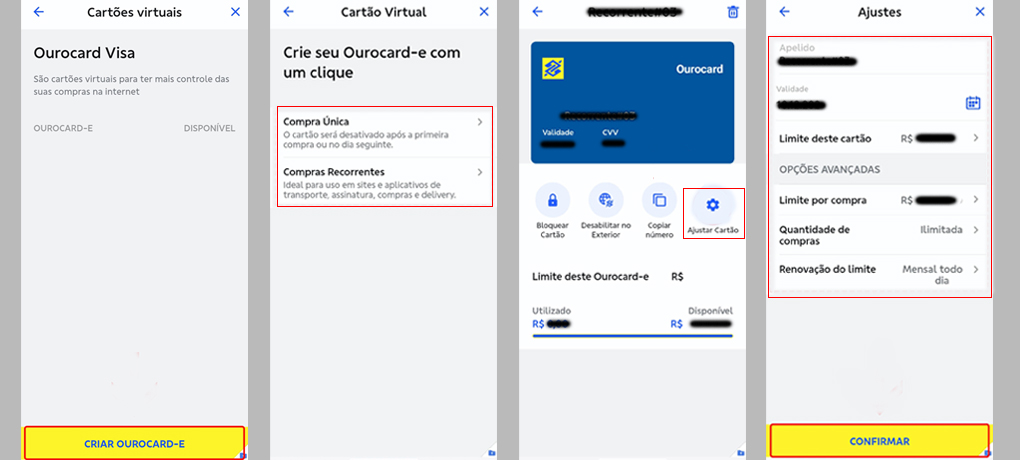 Como criar um cartão de crédito virtual no Banco do Brasil 2