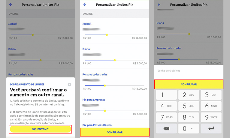 Como ajustar o limite de Pix pelo aplicativo do Banco do Brasil 2