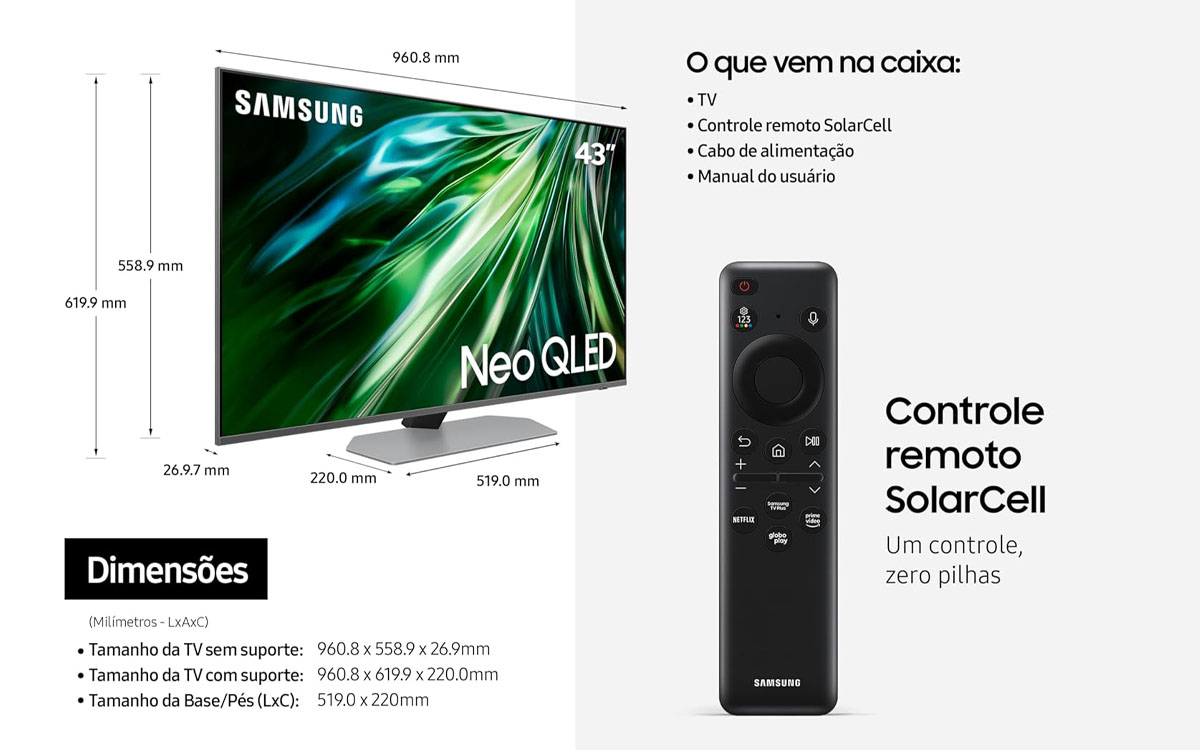 Smart TV Samsung Neo QLED 4K 43QN90D