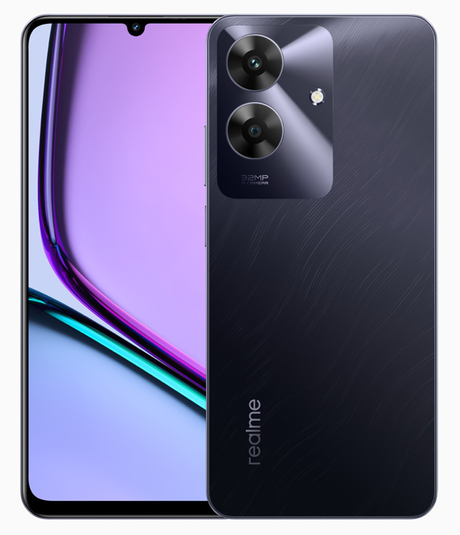 Celular Realme Narzo N61 na cor Marble Black