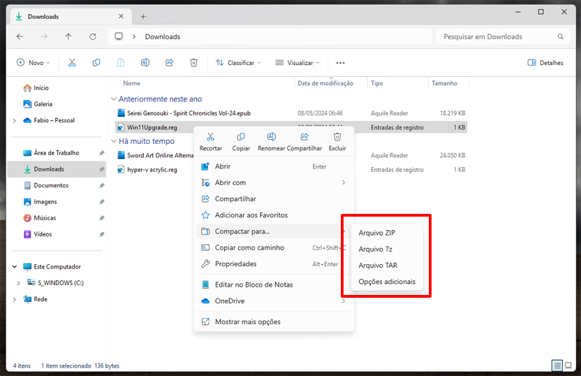 Novos formatos para criação de arquivos