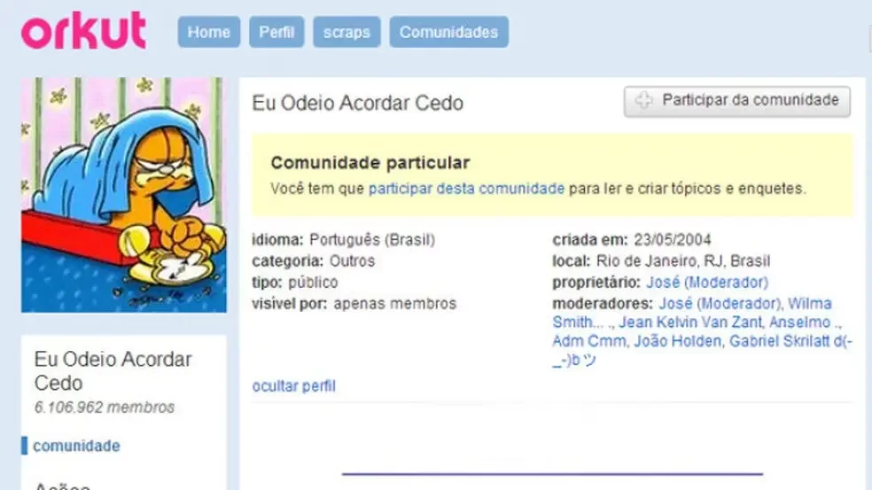 Comunidade do Orkut Brasil