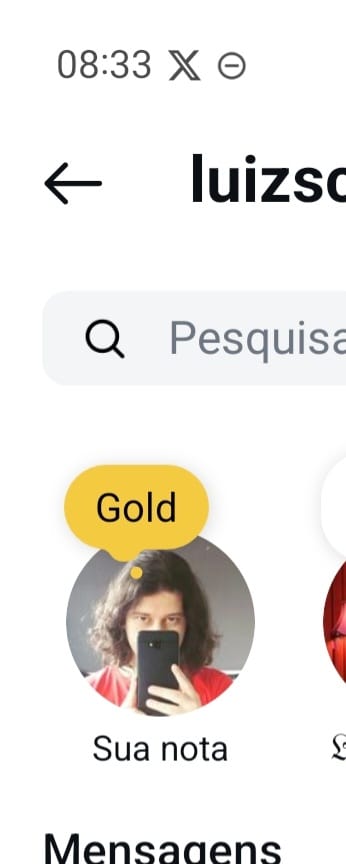 moda postar Gold no Instagram