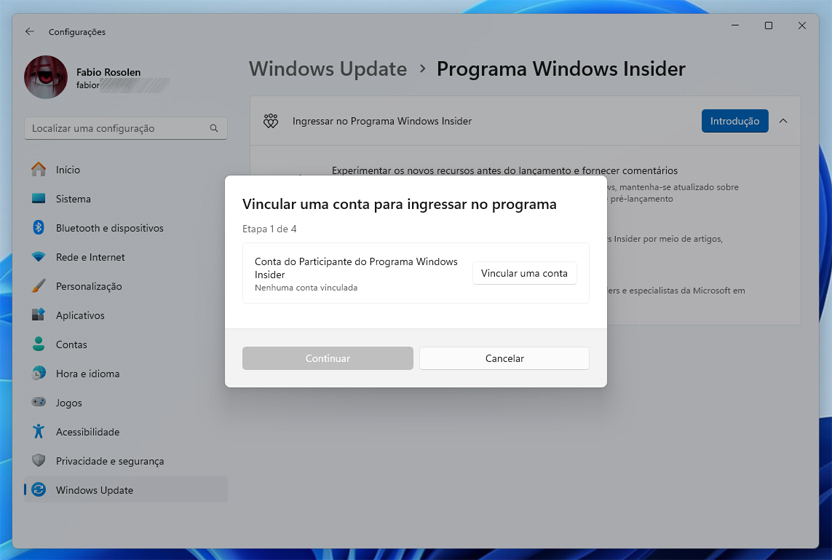 Ingressando no Programa Windows Insider - 3