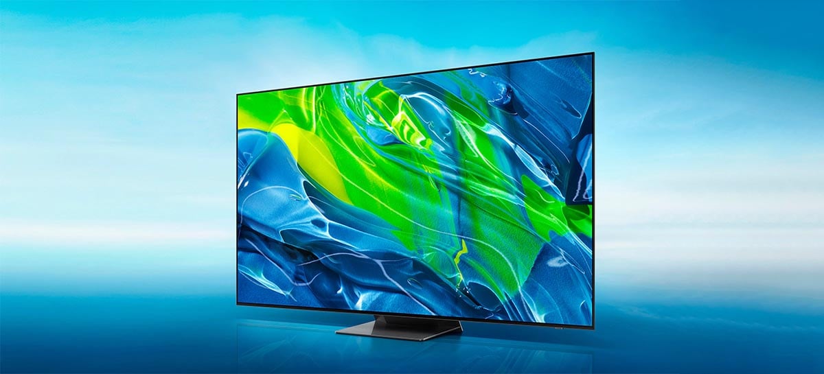 smart tv samsung em fundo azuk