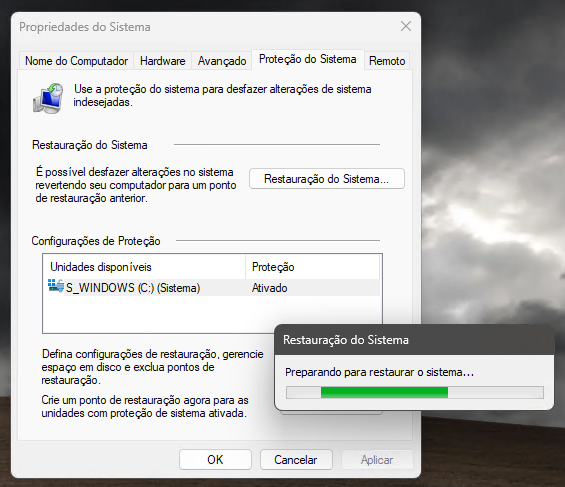 Restaurando o sistema - 1
