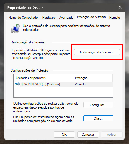 Restauração do Sistema