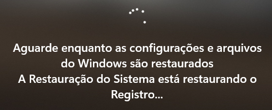 Restaurando o sistema - 3