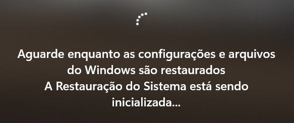 Restaurando o sistema - 2
