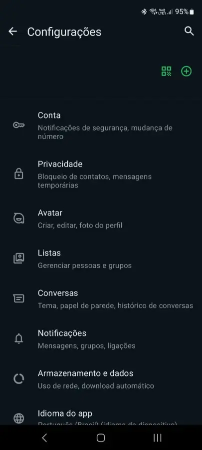 Tutorial, aumentar fonte WhatsApp