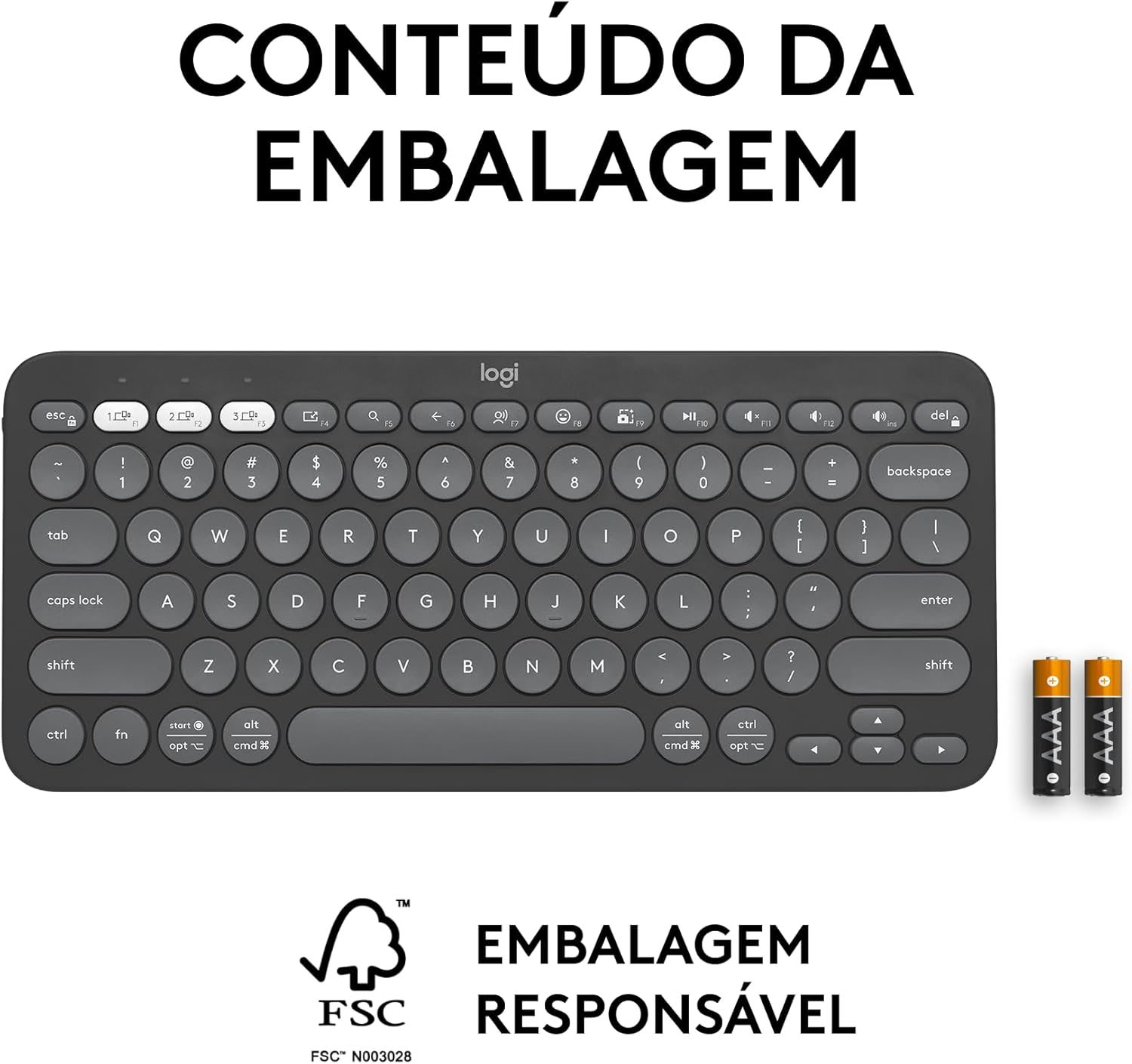 Teclado Logitech Pebble Keys 2 K380s