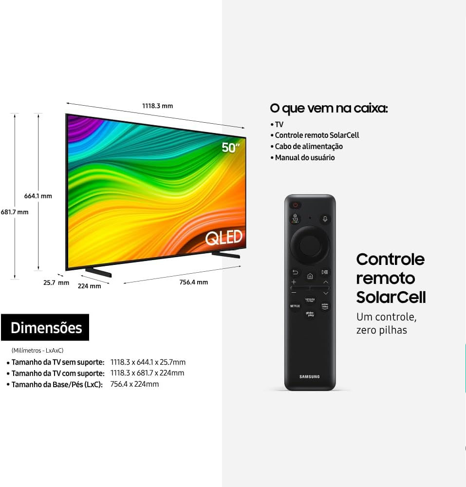 Samsung Smart TV 50" QLED 4K 50Q60D